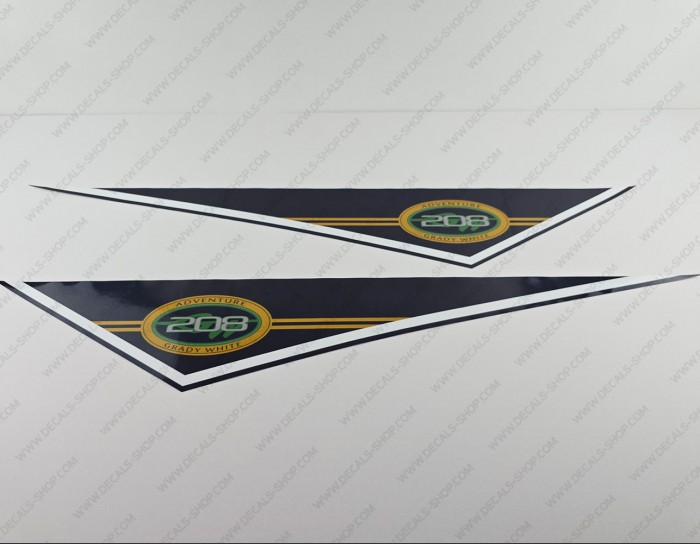 Grady White 208 Adventure Pendant 1997-1999 Decals Set of 2 x 36"